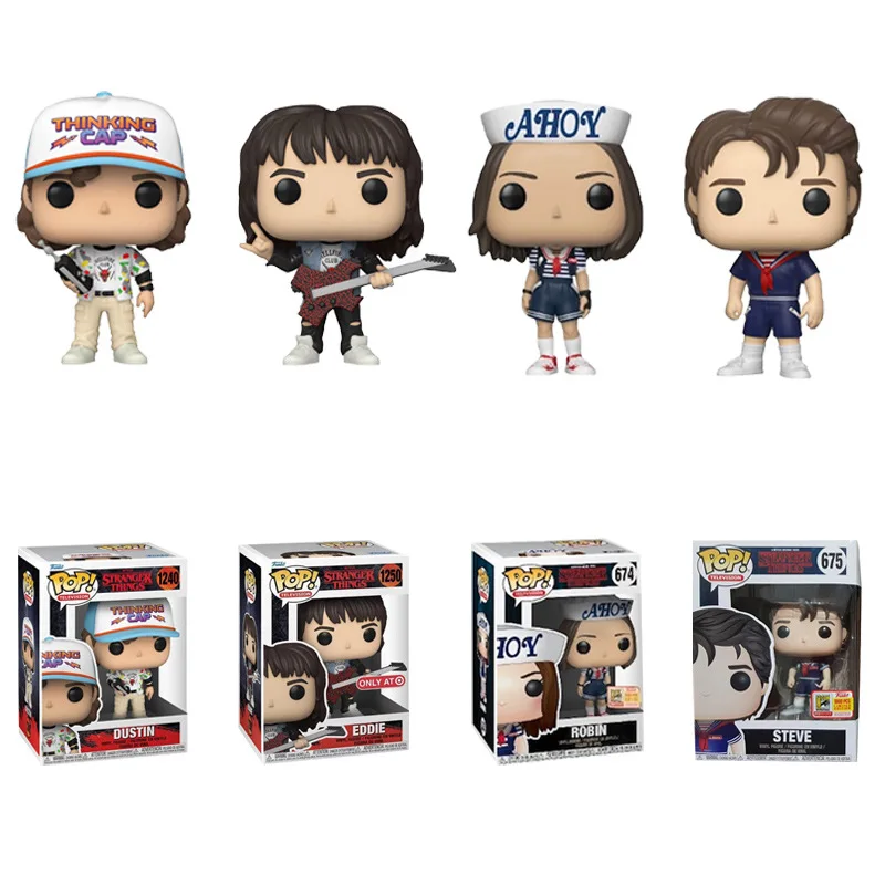 Funko Pop Robin Eddie Eleven Steve Dustin Stranger Things Action Figure Model Toys