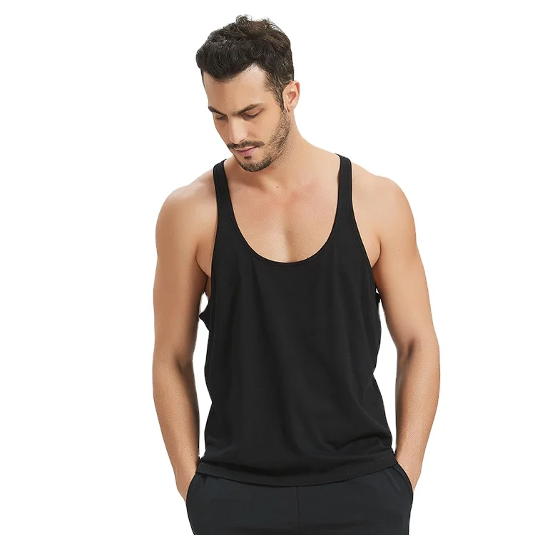 
wholesale gym cotton stringer tank top 