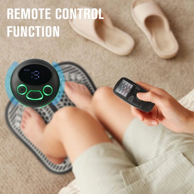 EMS Foot Electric Pulse Massage Pad Blood Relaxing Muscle Stimulator for Muscle Relaxation and Stress Relief