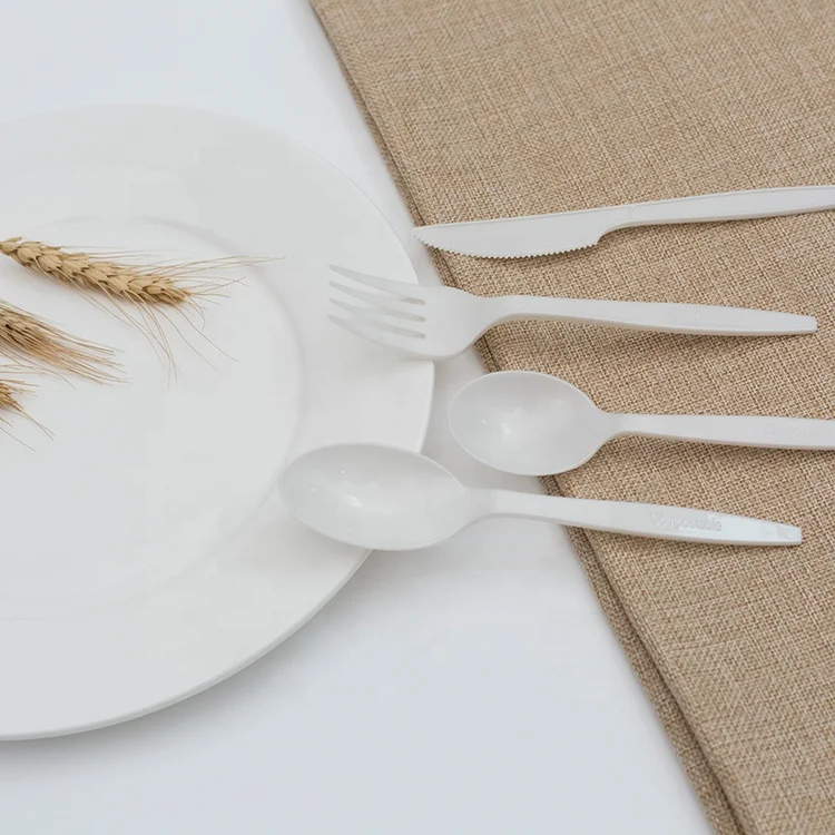 Новые продукты, биоразлагаемая одноразовая посуда, 6 дюймов, кукурузный крахмал, столовые приборы для вечеринки с логотипом на заказ, 5 г, для ресторана, для кухни SK PLA