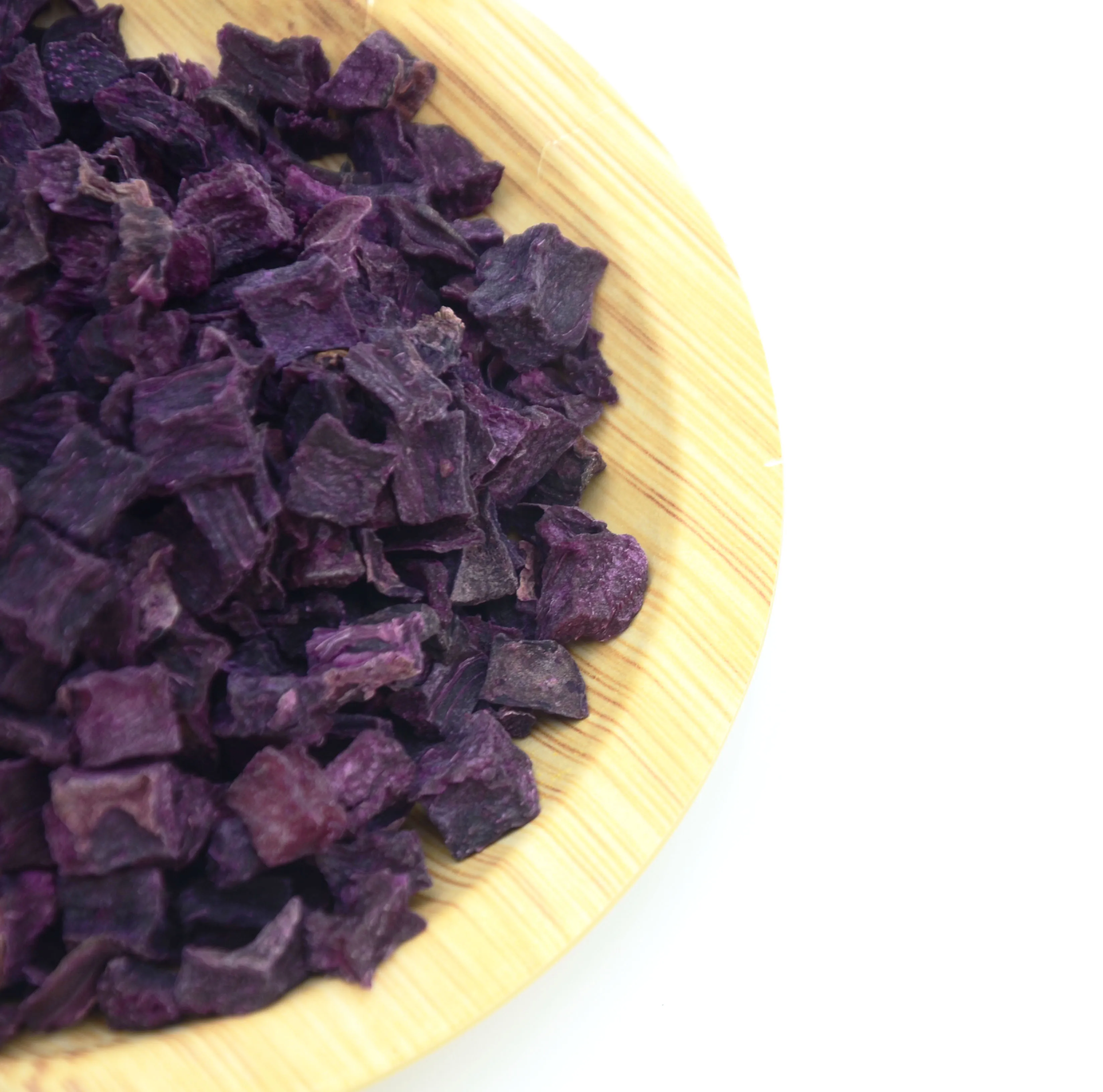 Wholesale dehydrated vegetables natural dried purple potato food particles