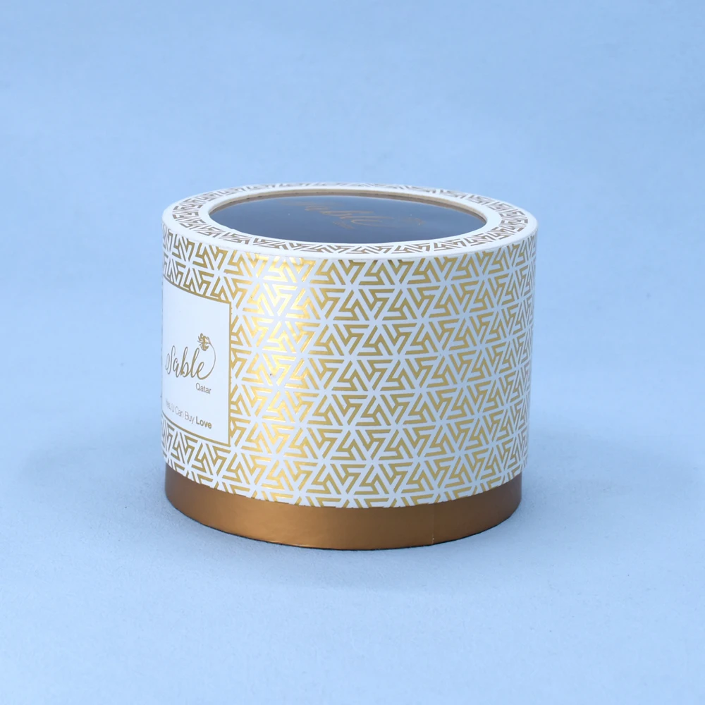 Packaging Paper Gift Carton Light Tube Cardboard Kraft Led Rigid Black Perfume Template Cvlinder Round Box
