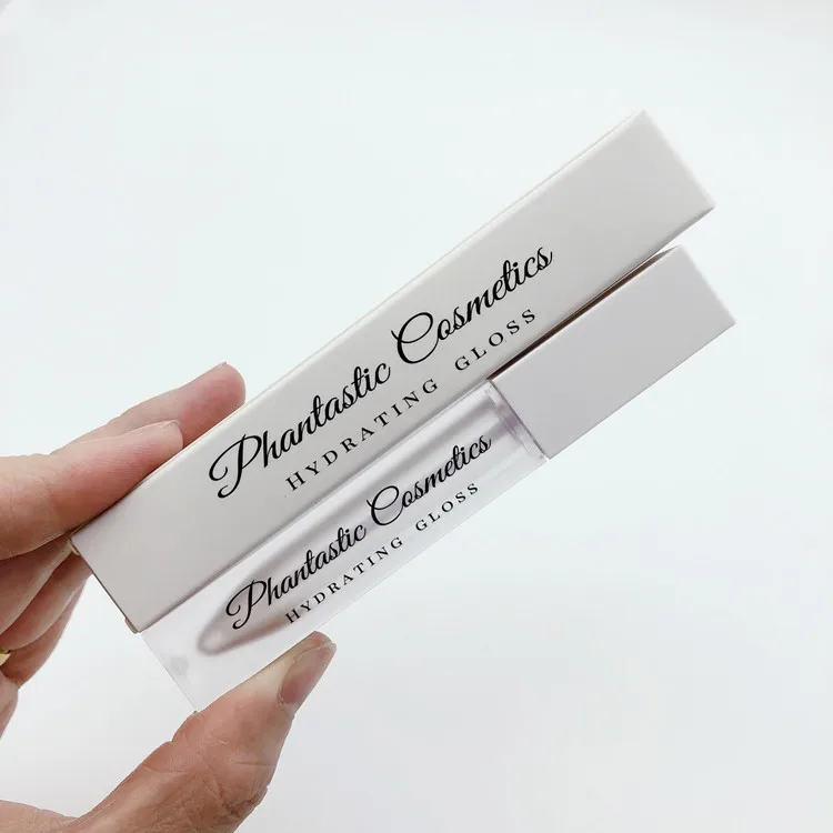 
Custom logo packaging box for 7ml frosted lip gloss tube 