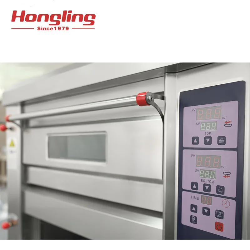 High quality bakery equipment HLY-306DB digital 6 trays 3 deck oven gas oven