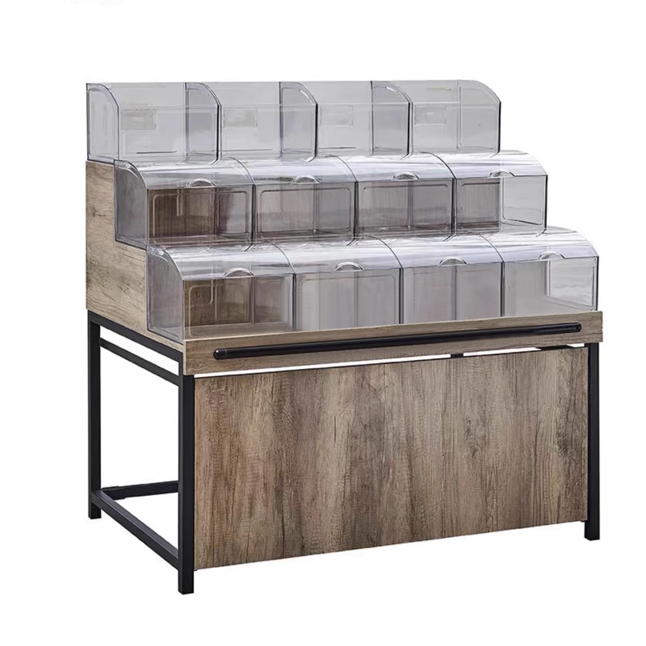 Meicheng Commercial Snack Display Candy Bulk Rack For Supermarket Nuts Displays Racks Grains Display Rack