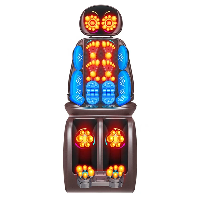 Ultimate Speed Heated Kneading Lumbar Vibrating Shiatsu Back Car Heated Massage Seat Cushion