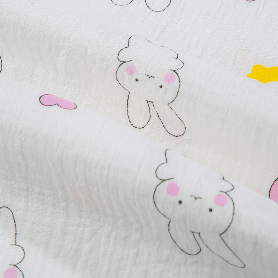 New Arrival Top Quality 100% Cotton Plain Weave Double Layer Use Printed Gauze Fabric For Baby Blanket