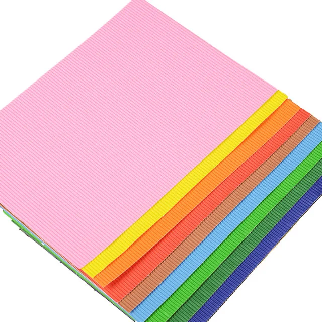 Производство поставки цветная гофрированная бумага картон одно или двойное лицо для DIY и упаковки