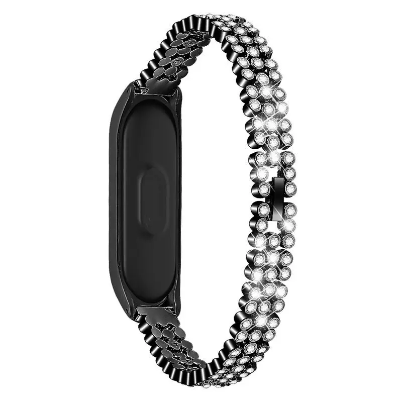 OULUCCI 2019 Elegant stainless steel watch bands stainless steel Band For Xiaomi Mi Band 4 3 Metal Watch Strap