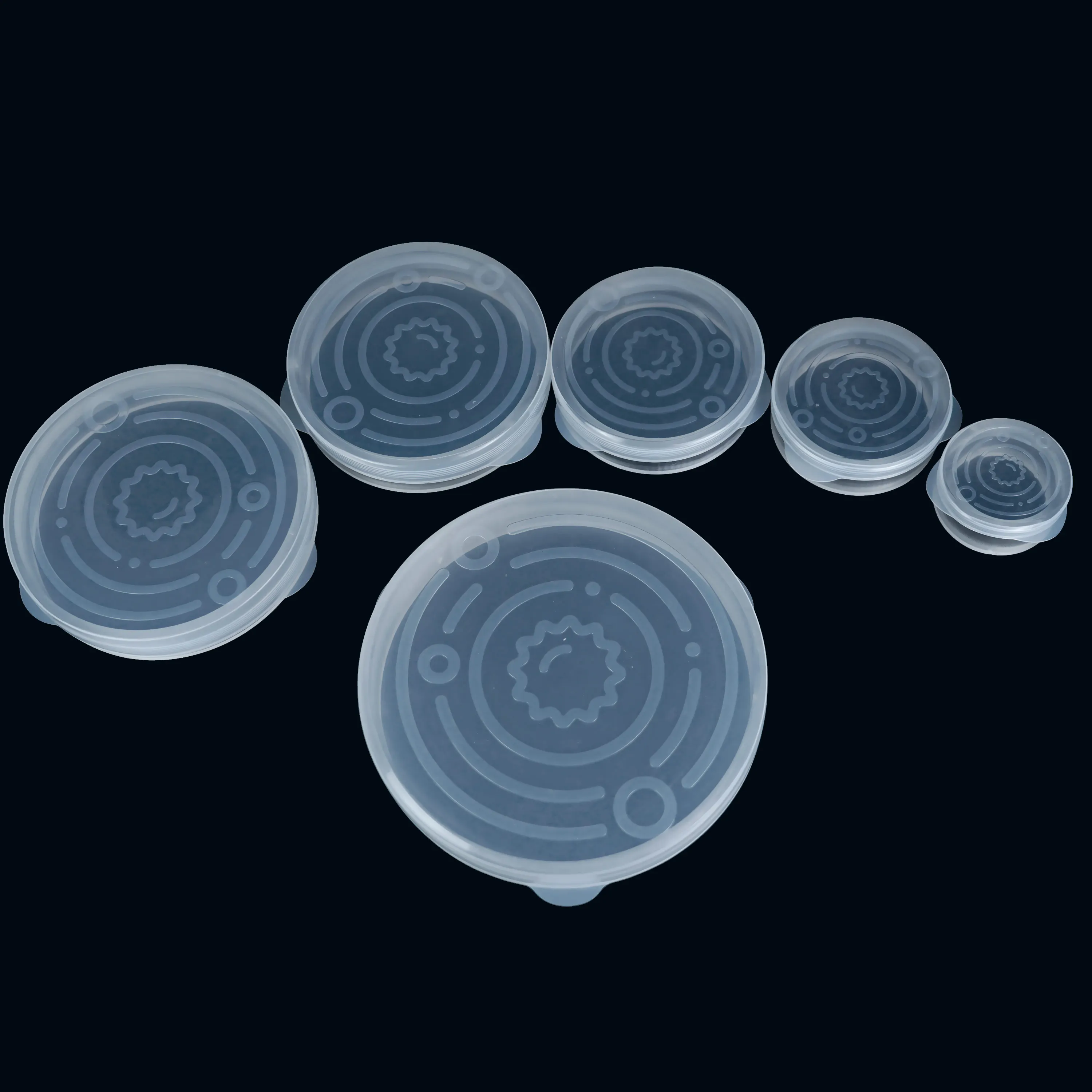 Food Grade Silicon Lid Cover Stretch 6 Pack Reusable Silicone Stretch Lids