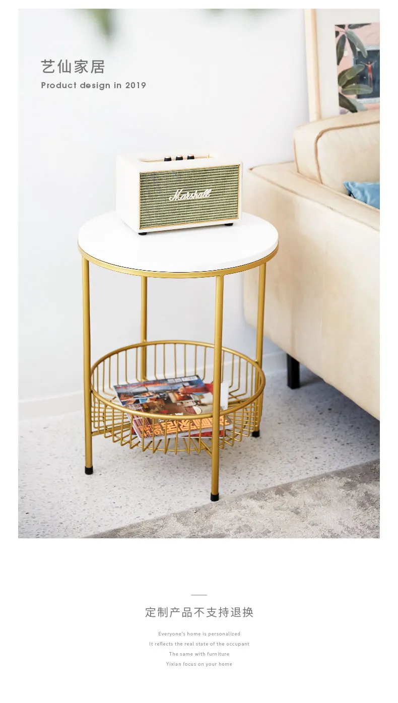 Nordic Design Modern Solid Wood Luxury Bedside Table Nightstand Side Table with 2 Drawer