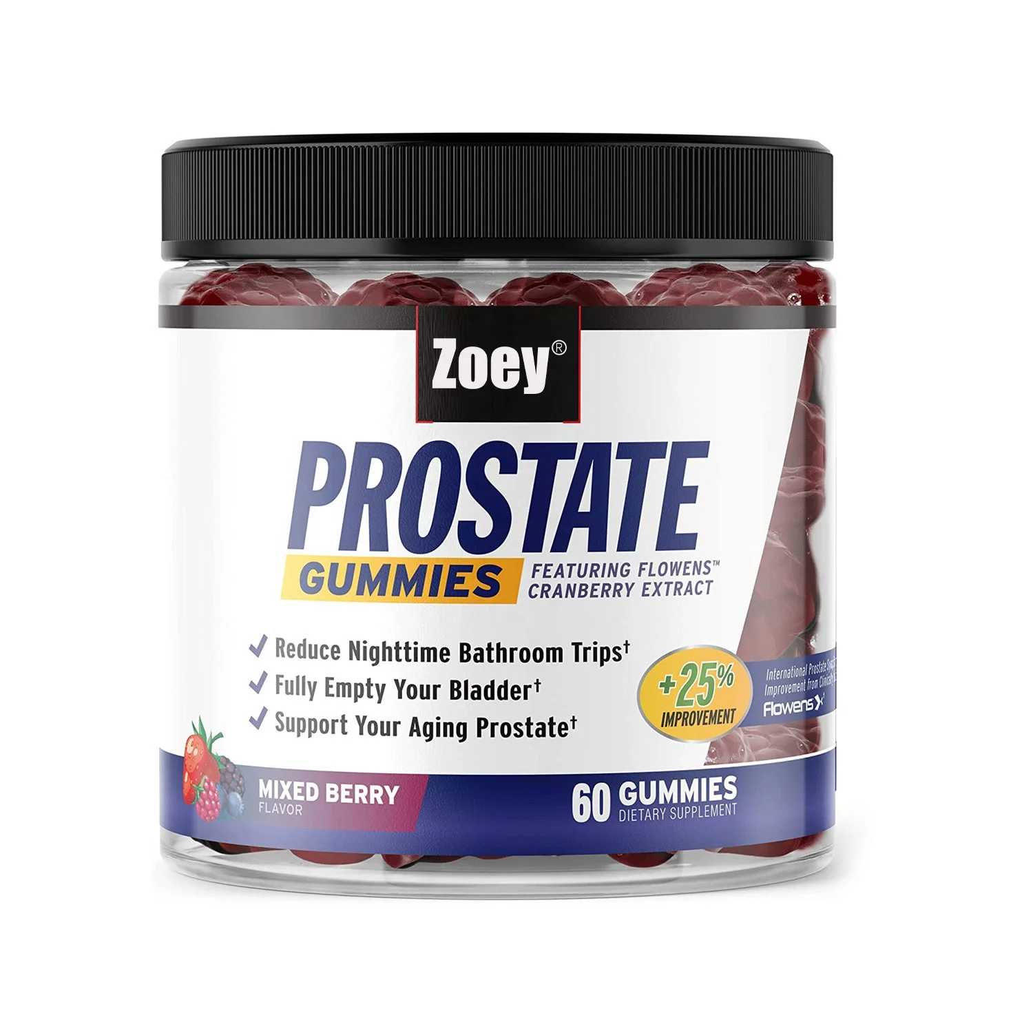 Prostate Gummies Saw Palmetto & Beta Sitosterol Supplement for Men Reduce Nighttime Bathroom Trips Fully Empty Your Bladder