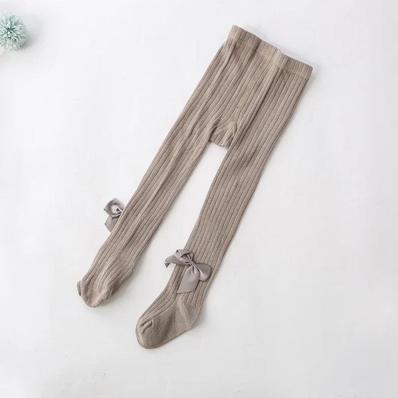 2022 Baby Toddler Infant Tights High Quality 100% Combed Cotton Kids Children Girls Ribbed Cable Knitted Tights Pantyhose