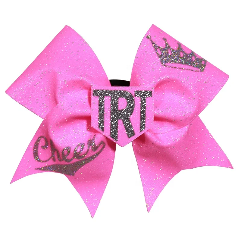 Newest Fashion Custom JoJo Siwa Style Cheerleading Hair Bow Handmade Colorful Dance Hair Bows OEM Accept Your Own Logo