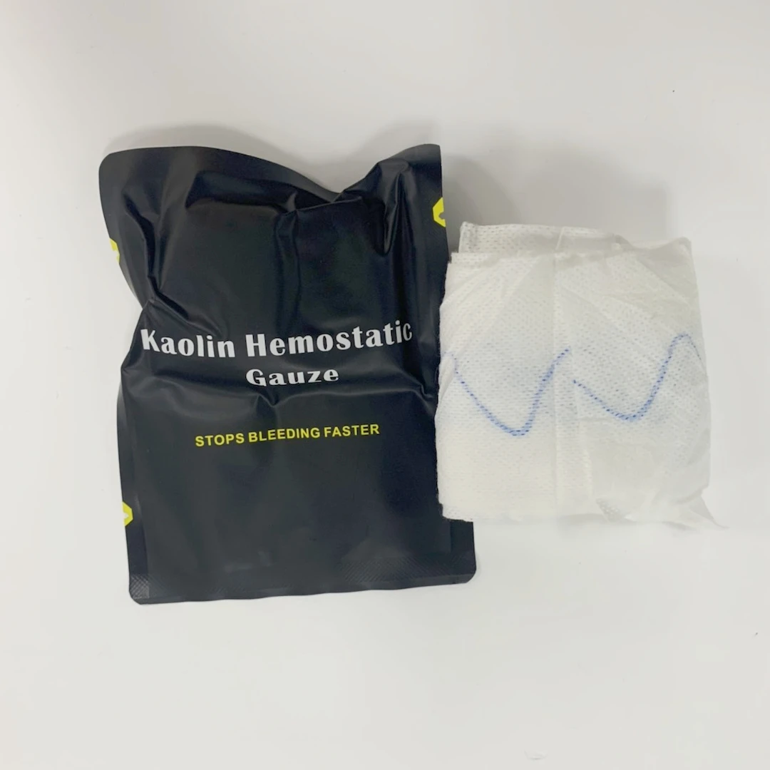 High Performance Medical Kaolin Z-Fold Hemostiatic Gauze Dressing For Tactical Ifak