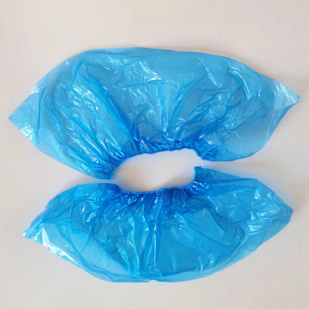 Customized disposable plastic shoe cover 4g mechanism PE shoe cover waterproof non-slip medical shoe cover