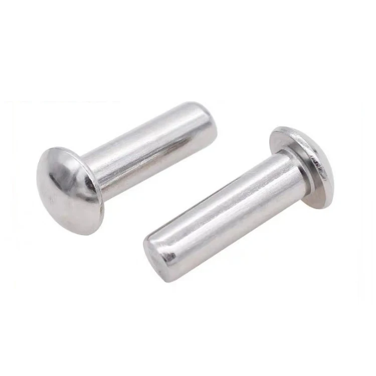 Rivet Stainless Steel GB DIN 660 Round Head Solid Silver M1-M8 Plain