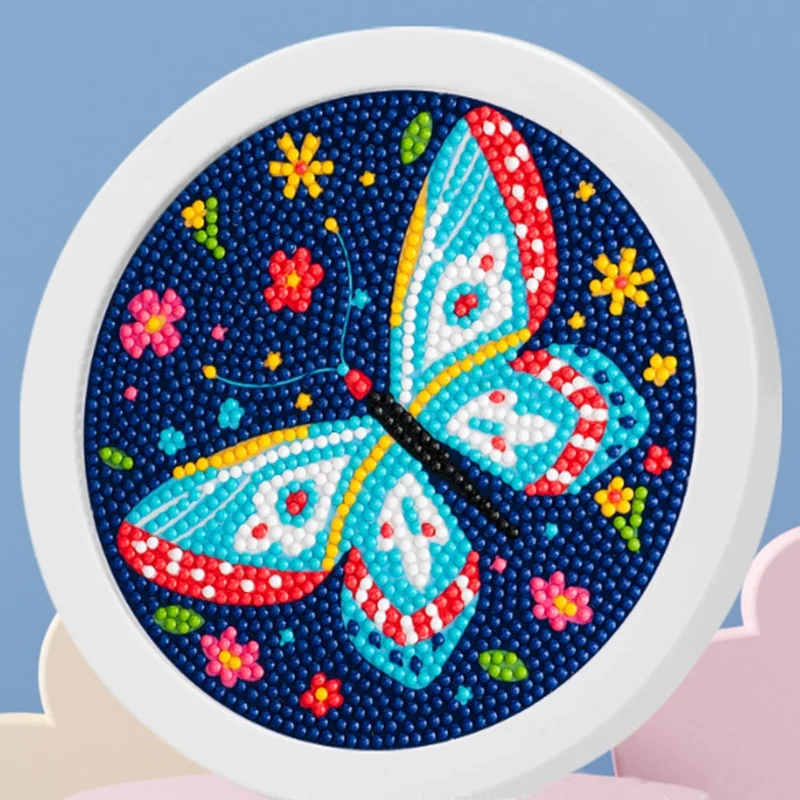 Butterfly framed cartoon diamond puzzle for kids  diy diamond art painting ornament craft art painting