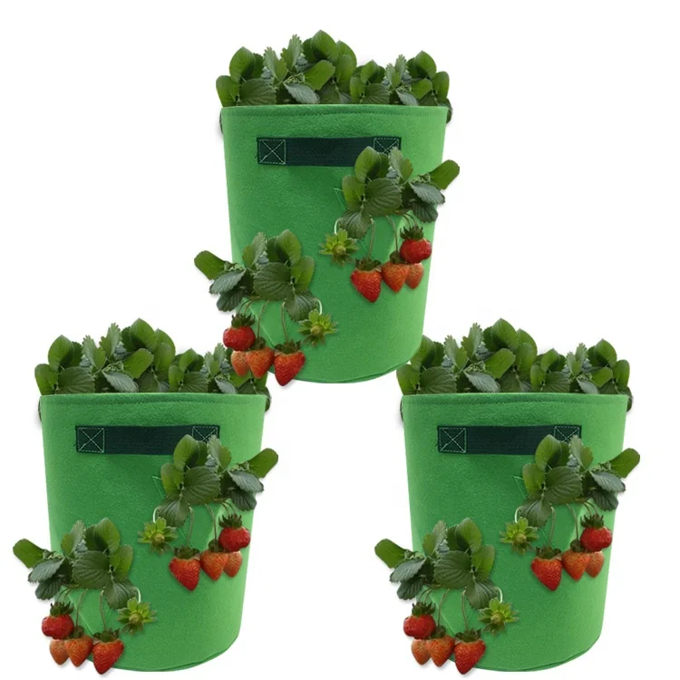 Heavy Duty Aeration Thickened Container Non Woven Fabric Pots Plant Grow Bags Non-woven Felt Grow Pot