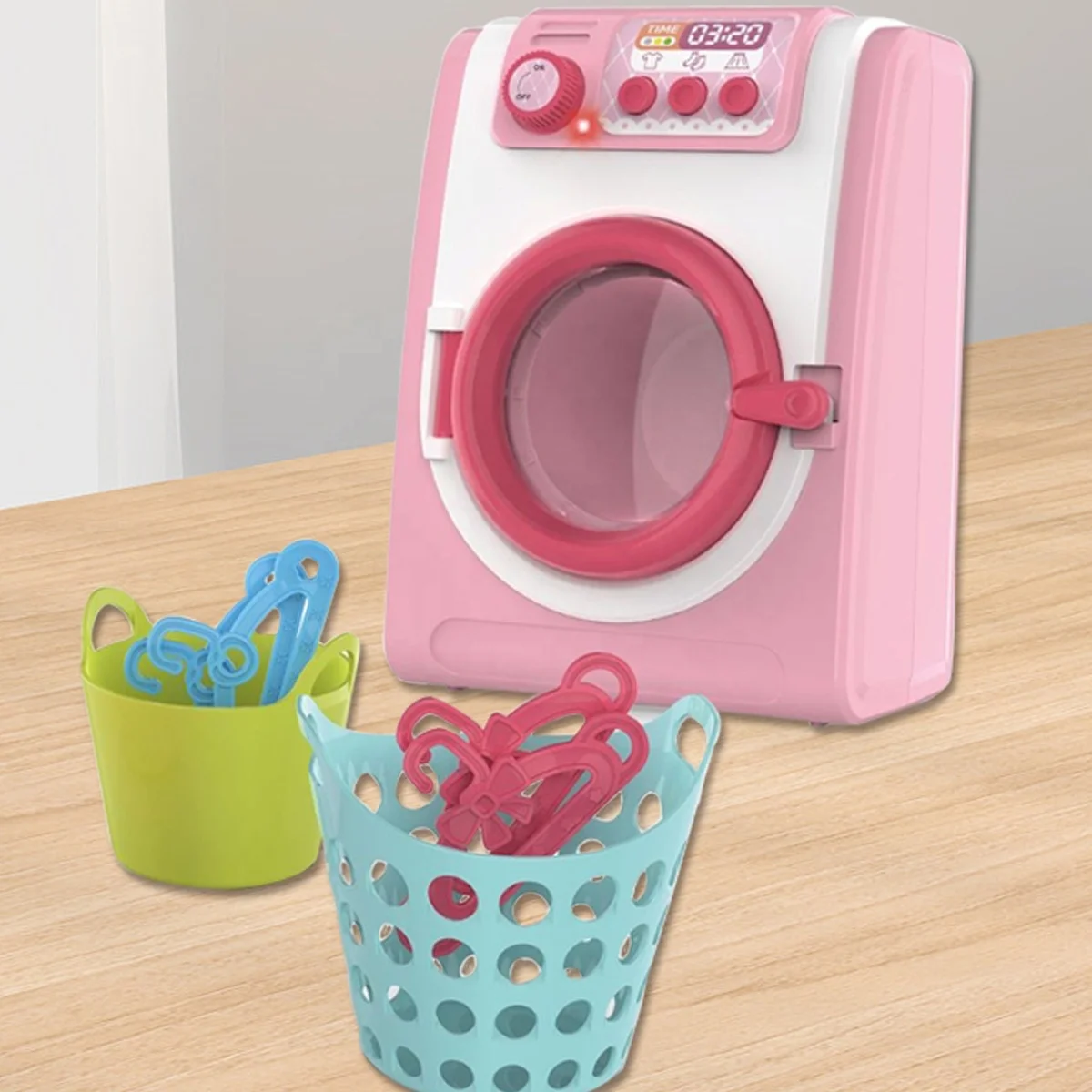 Hot Sale Simulation Mini Microwave Washing Machine Model DIY Best Pretend Toys Preschool Toys Kitchen Toys For 3+