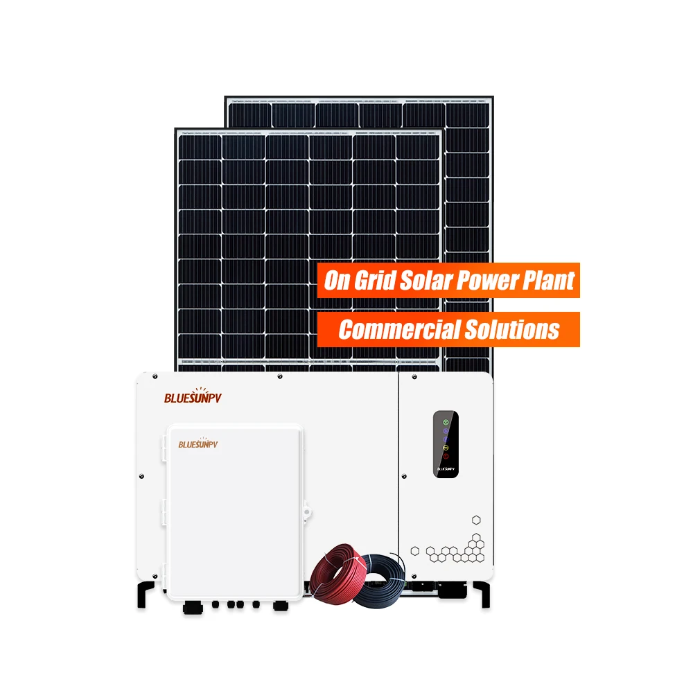 Solar System 1Mw 2Mw 5Mw 3 Phase Grid Tie Solar System On Grid Solar Power System Anti Backfolw Mppt Inverter For Commercial