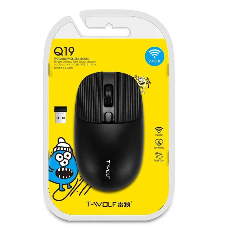 Free Shipping Twolf Q19 Cheap Laptop Mini Pocket 2.4g Usb Slim Optical Inalambrico Computer Wireless Mouse