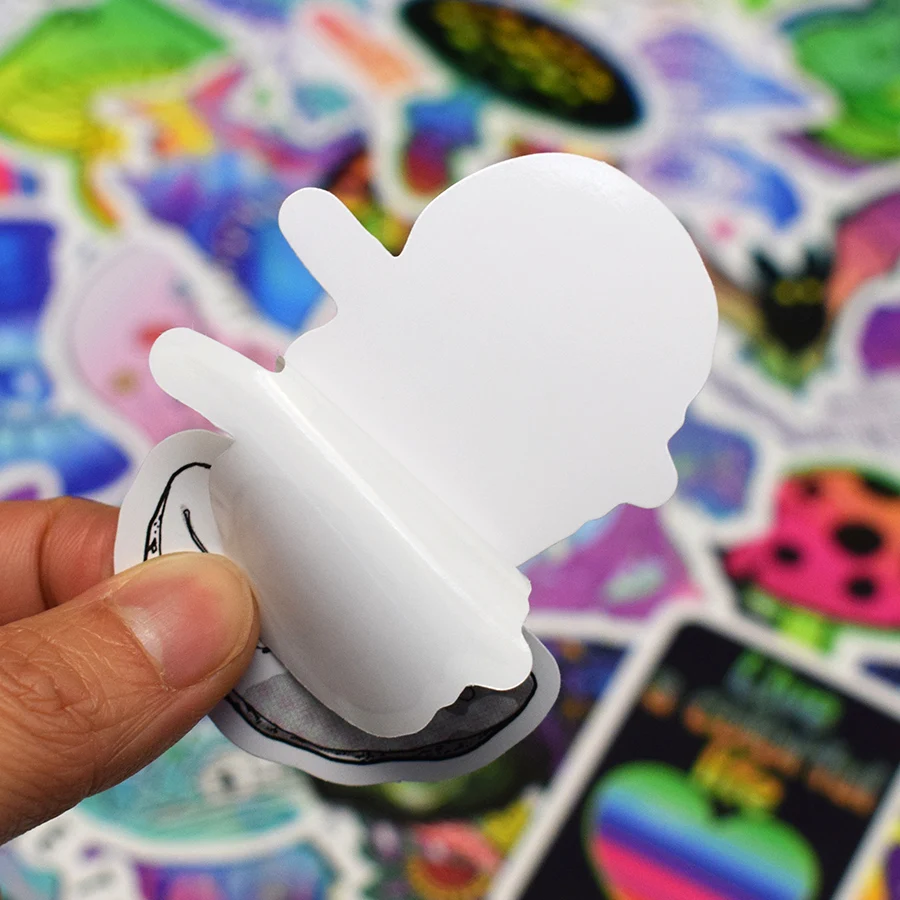 60/120PCS Colorful Psychedelic Cartoon Sticker for Laptop Skateboard Car Bike Fridge Guitar Trippy Stickers Pack for Kids Toy