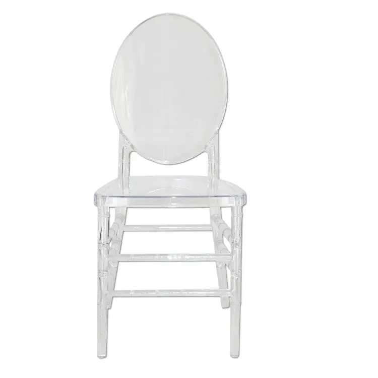 Hot Sale Clear Transparent Resin Chiavari Chair Clear Plastic Acrylic Phoenix Napoleon Wedding Chair with Wholesale Price