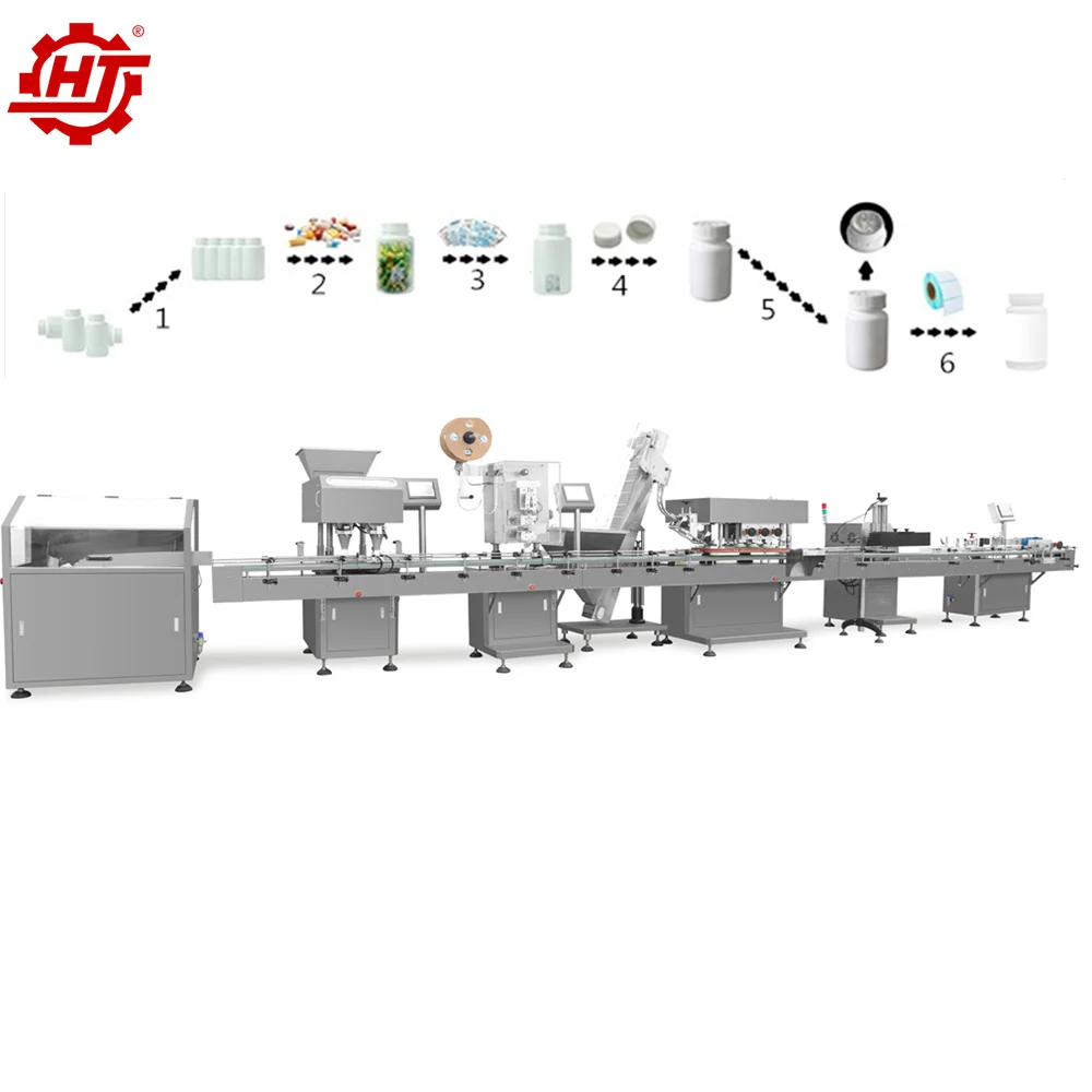 JS Automatic Capsule Tablet  Pill Counting Pharmaceutical Production Line Capsule Counting Encapsulation Packing Line Machine