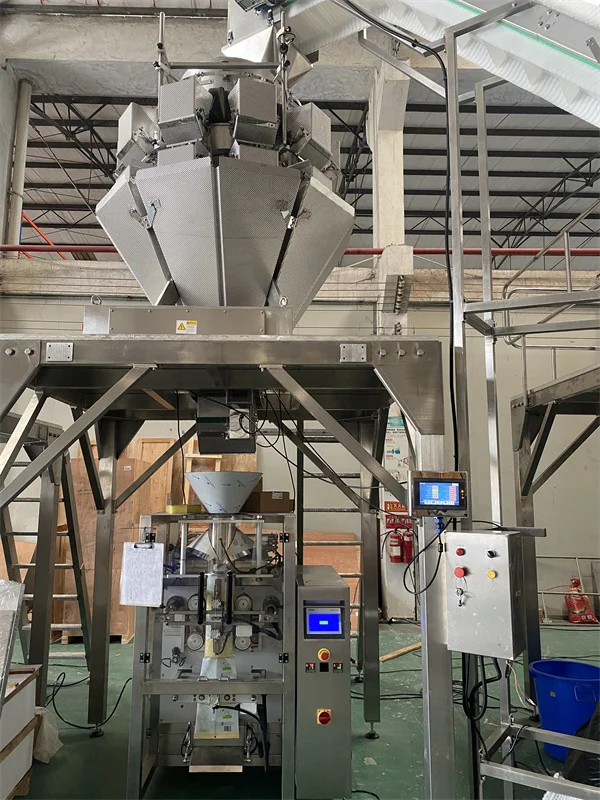CE automatic steak chicken legs freezing fish food weighing frozen food packing machine 10/14 heads weigher