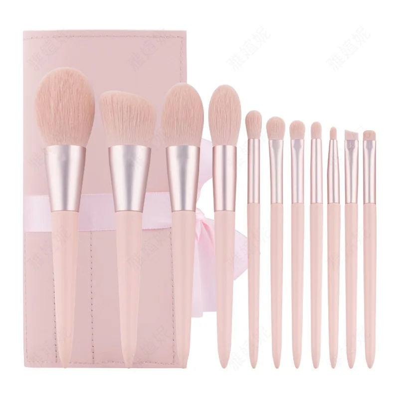  pink makeup brushes High Quality Wholesales brush set vegan private