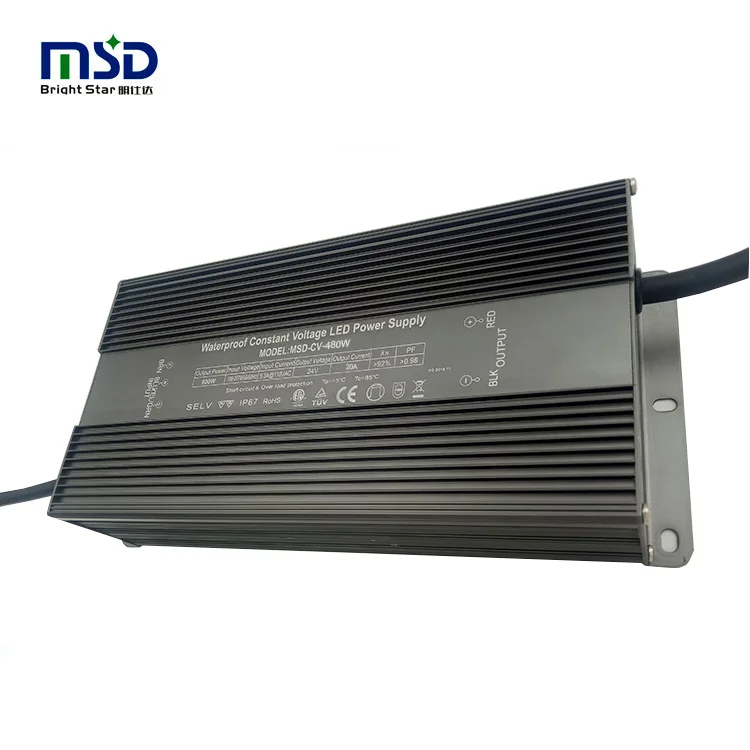480W Constant Voltage Led Switching Power Supply IP67 Waterproof High PFC 400W 480W 500W 24V 48V 54V Switching Power Supply