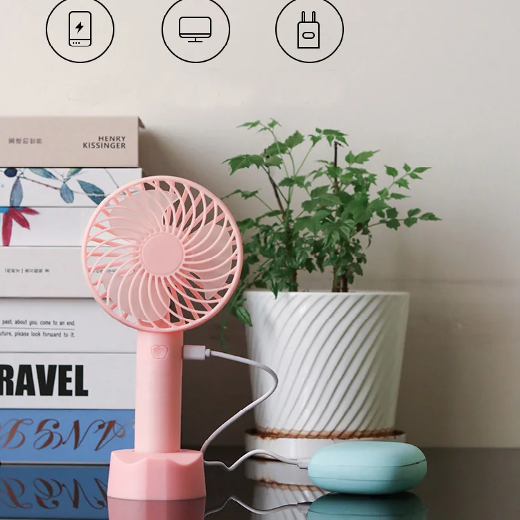 Mini portable rechargeable usb fan 4 color chose table rechargeable desktop fans