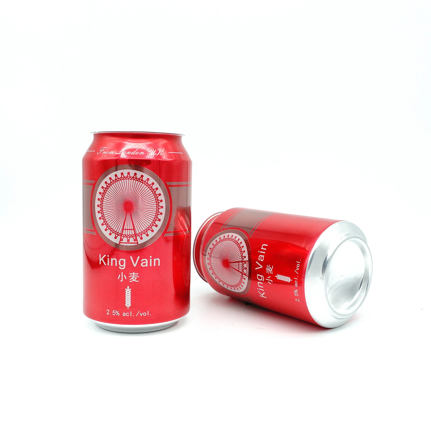 Make 330ml 355ml 500ml blank empty printed recycling aluminum tin cans for beer beverage private label juice drinks packaging