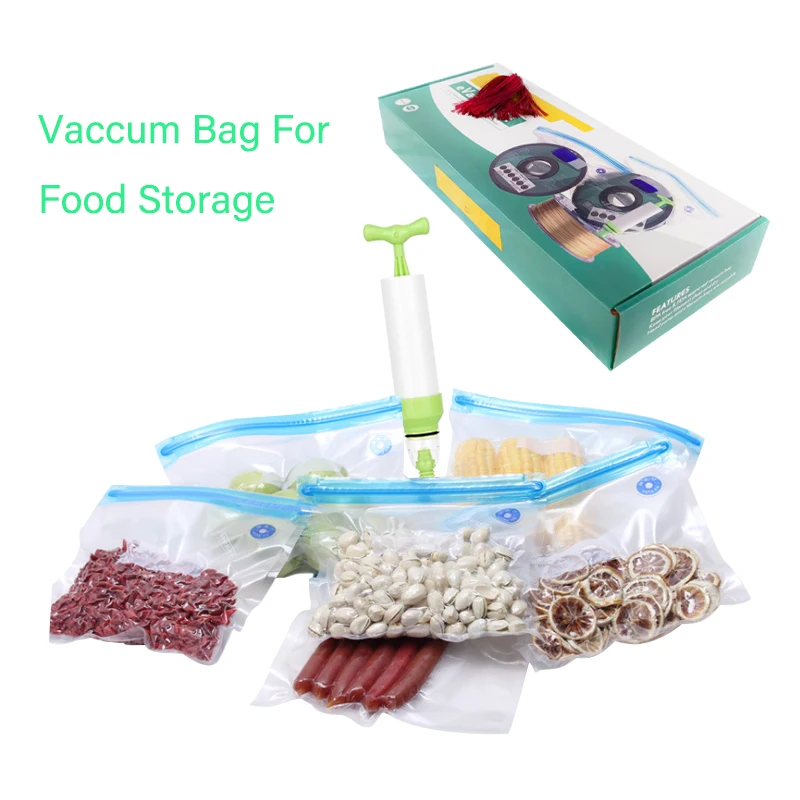 High quality Reusable Vacuum Food Storage Sealing Bags chicken Meat Freezer Storage Food Vacuum Sealer Bags