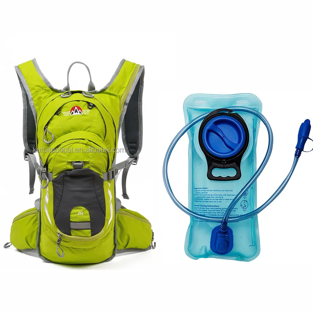 Уличный рюкзак для гидратации с водным пузырьком, высококачественный нейлоновый рюкзак для гидратации с водным пузырьком 2 л, индивидуальный логотип