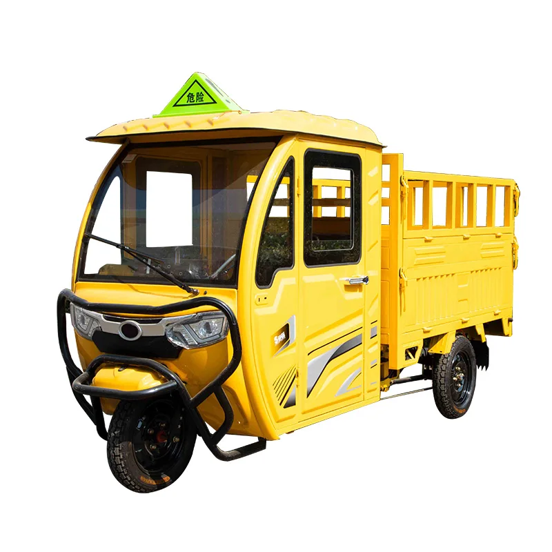 High-quality Full Closed Express Cargo Transportation 3 wheel heavy Electric Tricycles bike for farm delivery
