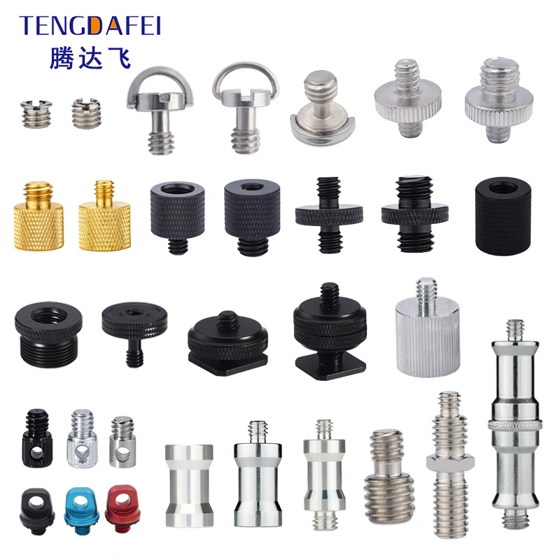 Camera screw Quick release plate screw 1/4 turn 3/8 conversion screw  Small turn big pan/tilt base nut hot shoe
