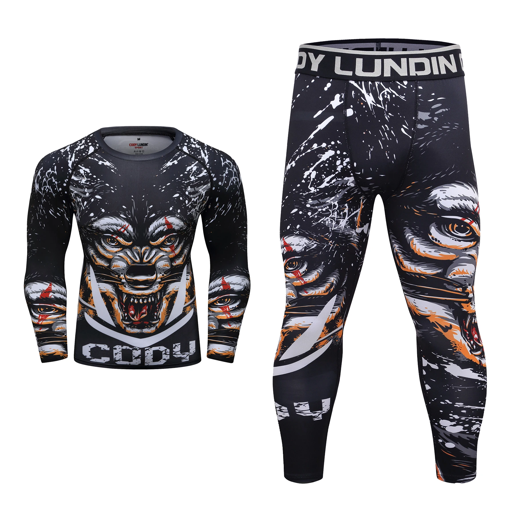 Sportswear Printed Boxing Rashguard For Adults Jiu jitsu T-shirt Set Kickboxing Jerseys Sport Boy BjJ Gi Muay Thai Shorts
