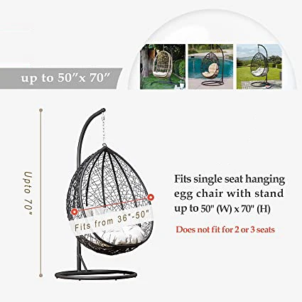 Customized Size 600D Oxford Waterproof and Dustproof Patio Heavy Duty Oxford Uv-Protect Waterproof Egg Chair Cover