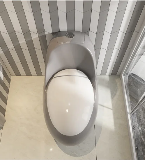 Egg Shape Hanging Toilet Ceramic  Grey Toilet With Conceal Tank