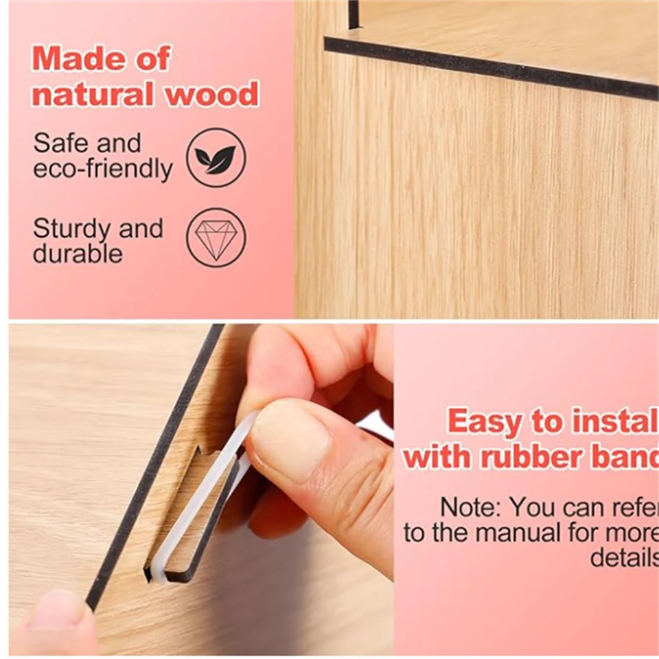 Modern Home Decor Cat Furniture Cute Wooden Peg Dolls in Angel & Home Shape Polished Engraved Cat House & Hamster House Toys