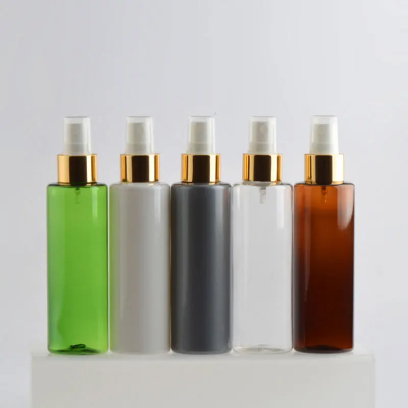 150ml milliliter round shoulder plastic bottle lotion is divided into spray bottle of flat shoulder anodized spray spray