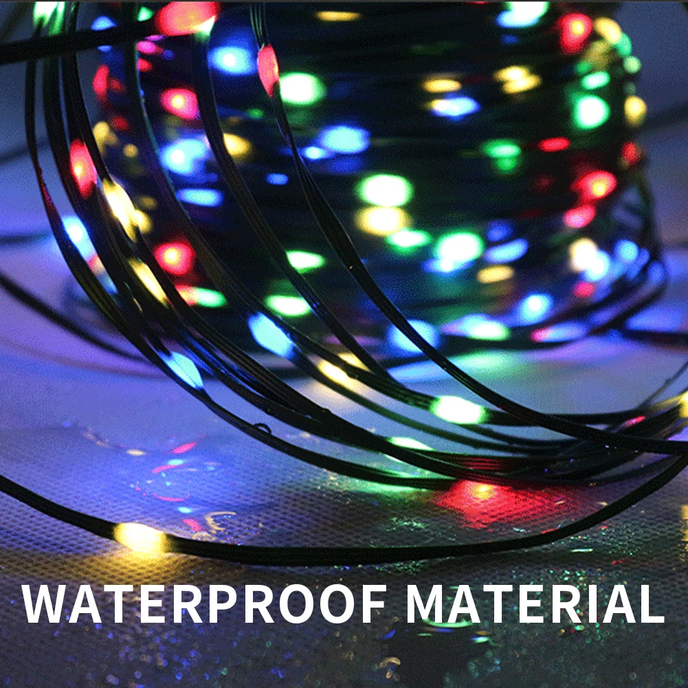 50m 100m Led Lights 8modes Festoon Waterproof Outdoor 24V Fairy Lights Rubber-insulated Wire String Lights Garden Decoration