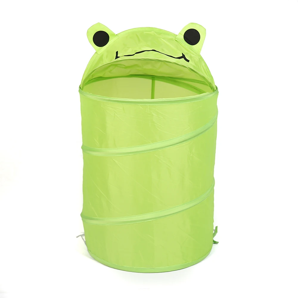 Hot Sale Polyester Collapsible pop up hamper laundry baskets Round Cartoon Laundry Hamper
