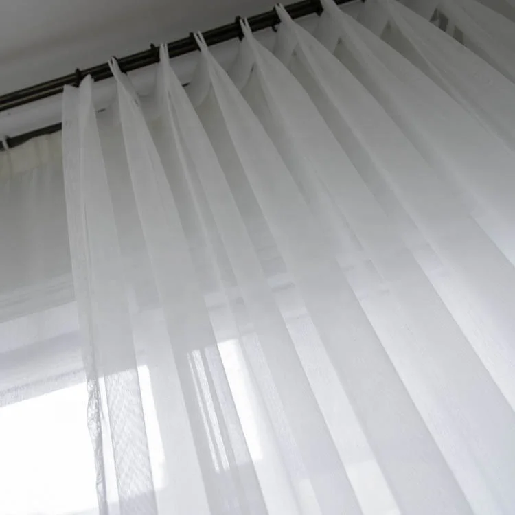 home window decoration polyester voile gauze transparent tulle sheer curtain