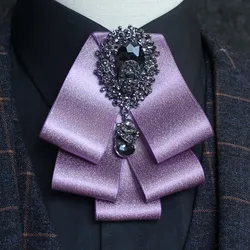 Genya Multi Layer Banquet Shirt Bow Accessories Classic Pre-Tied Bow Tie for Gentleman