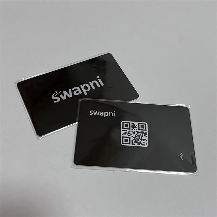 White Plastic Social Media Payment CR80 Business Cards Custom Nfc