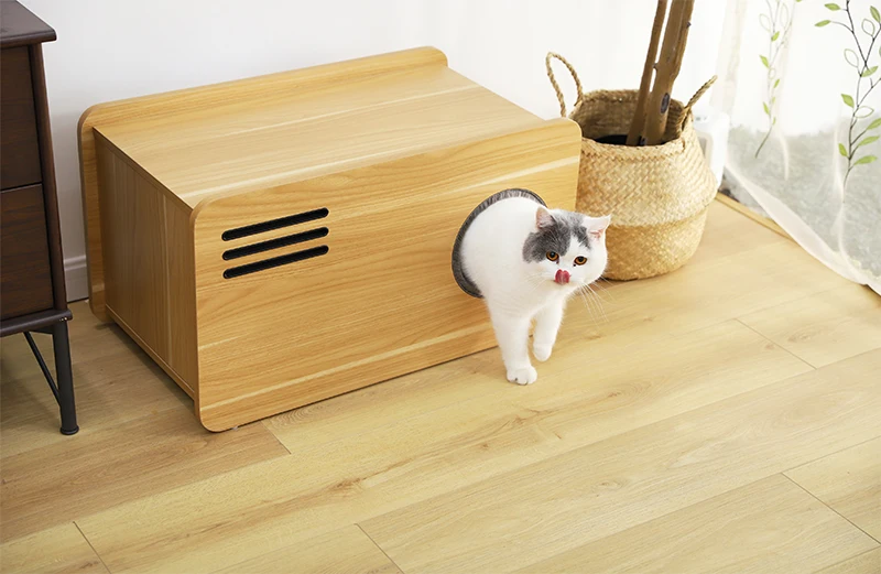 2020 Newest Design Home Modern Style  Cat House Scratcher Wooden Cat Furniture With Mat