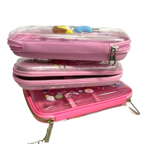 Children 3d Pen Case Stationery Student Pencil Case Transparent Popular PVC Plastic Opp Bag Hard Case School Plastic Envase